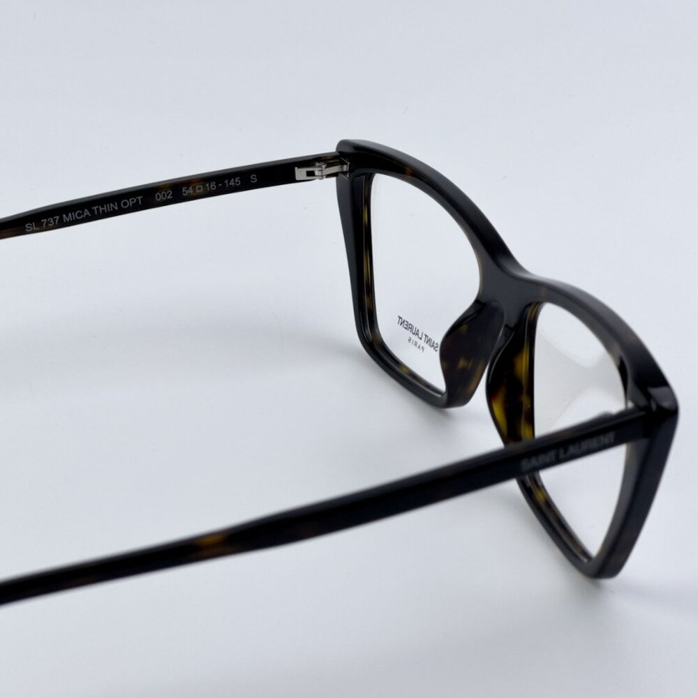 Saint Laurent SL737 MICA THIN OPT 002 BRAND NEW Eyeglasses Dark Havana Unisex - Picture 11 of 12
